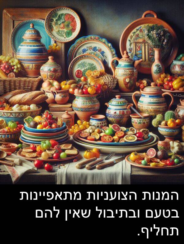בטעם: המנות הצועניות מתאפיינות בטעם ובתיבול שאין להם תחליף.
