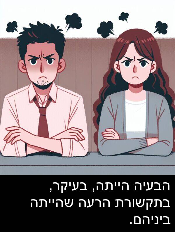 שהייתה: הבעיה הייתה, בעיקר, בתקשורת הרעה שהייתה ביניהם.