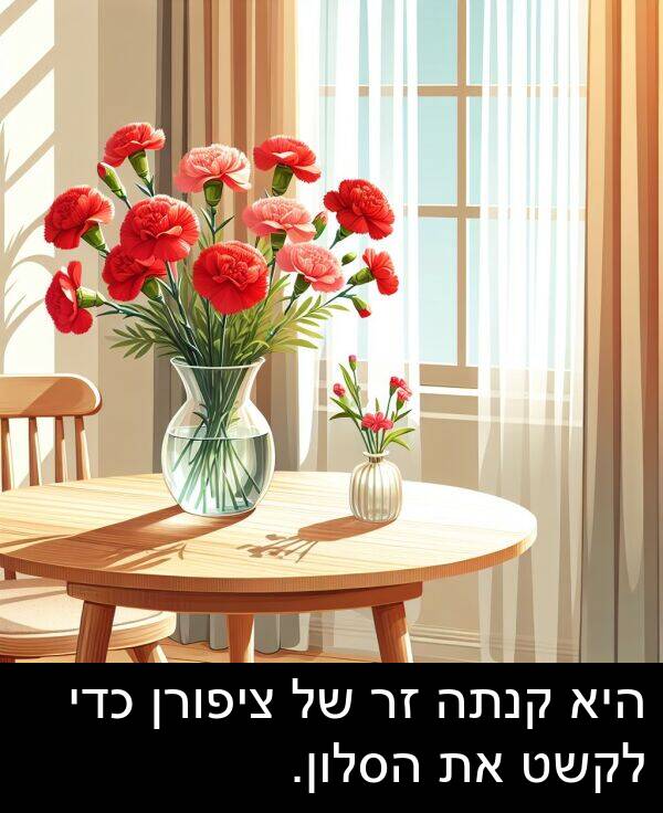 ציפורן: היא קנתה זר של ציפורן כדי לקשט את הסלון.