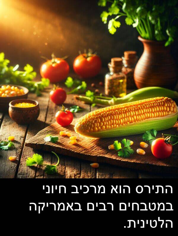 באמריקה: התירס הוא מרכיב חיוני במטבחים רבים באמריקה הלטינית.