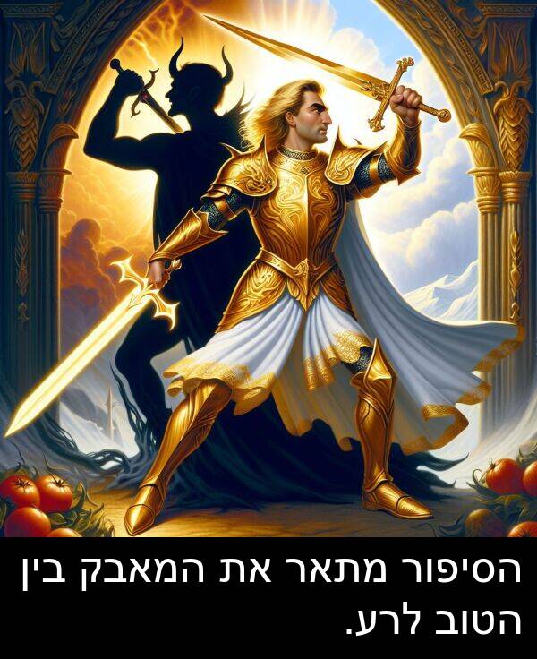 המאבק: הסיפור מתאר את המאבק בין הטוב לרע.