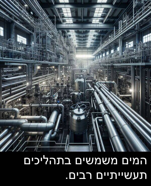 משמשים: המים משמשים בתהליכים תעשייתיים רבים.