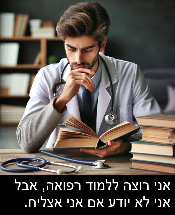 אבל: אני רוצה ללמוד רפואה, אבל אני לא יודע אם אני אצליח.