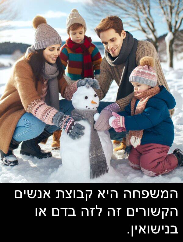 בדם: המשפחה היא קבוצת אנשים הקשורים זה לזה בדם או בנישואין.