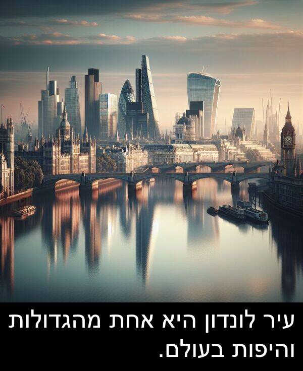 מהגדולות: עיר לונדון היא אחת מהגדולות והיפות בעולם.