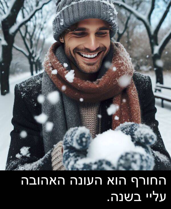 עליי: החורף הוא העונה האהובה עליי בשנה.