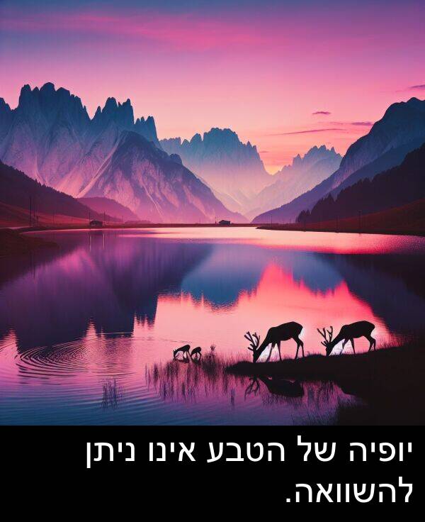 אינו: יופיה של הטבע אינו ניתן להשוואה.