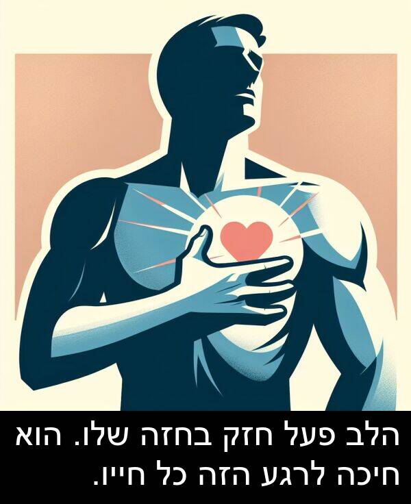 פעל: הלב פעל חזק בחזה שלו. הוא חיכה לרגע הזה כל חייו.