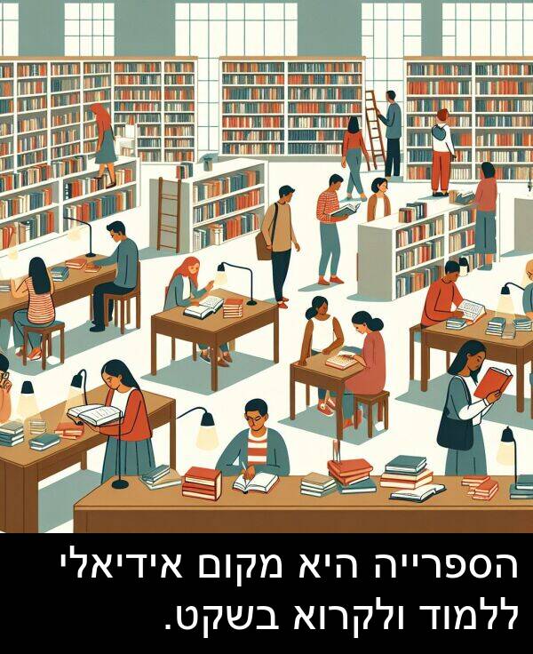 אידיאלי: הספרייה היא מקום אידיאלי ללמוד ולקרוא בשקט.