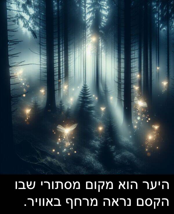 באוויר: היער הוא מקום מסתורי שבו הקסם נראה מרחף באוויר.