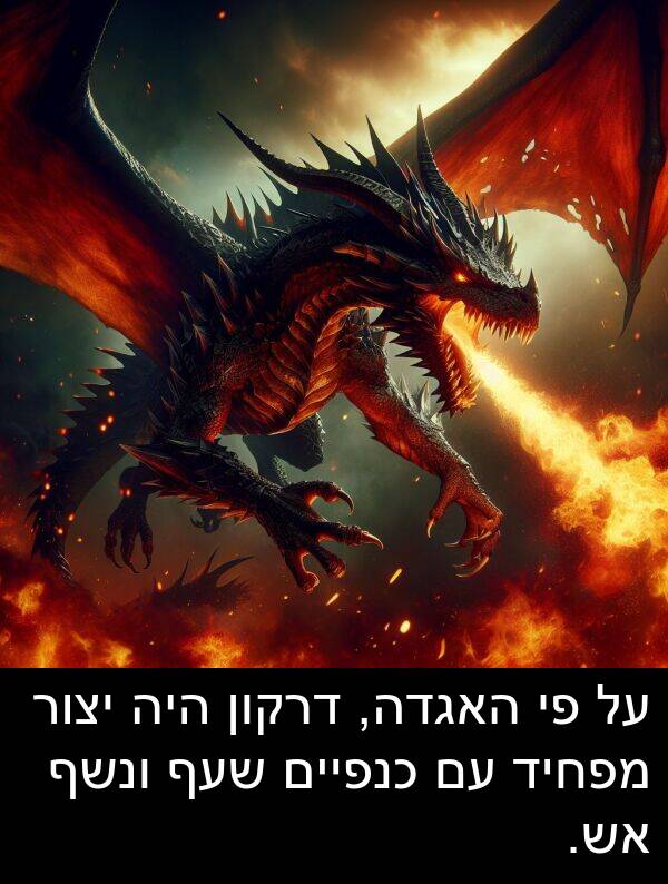 דרקון: על פי האגדה, דרקון היה יצור מפחיד עם כנפיים שעף ונשף אש.