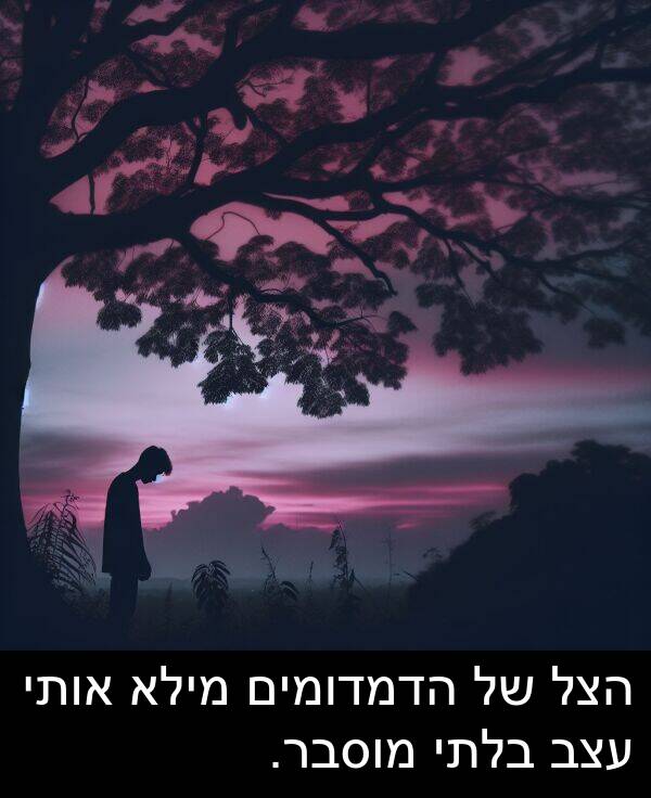 אותי: הצל של הדמדומים מילא אותי עצב בלתי מוסבר.