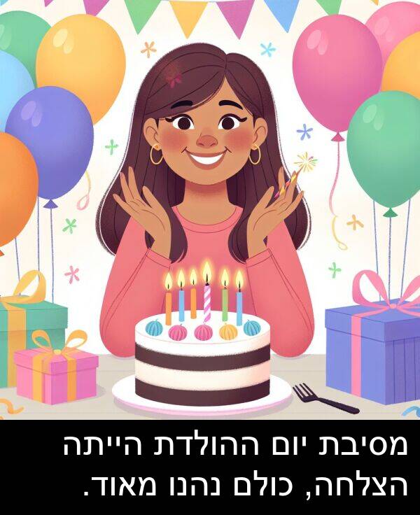 נהנו: מסיבת יום ההולדת הייתה הצלחה, כולם נהנו מאוד.