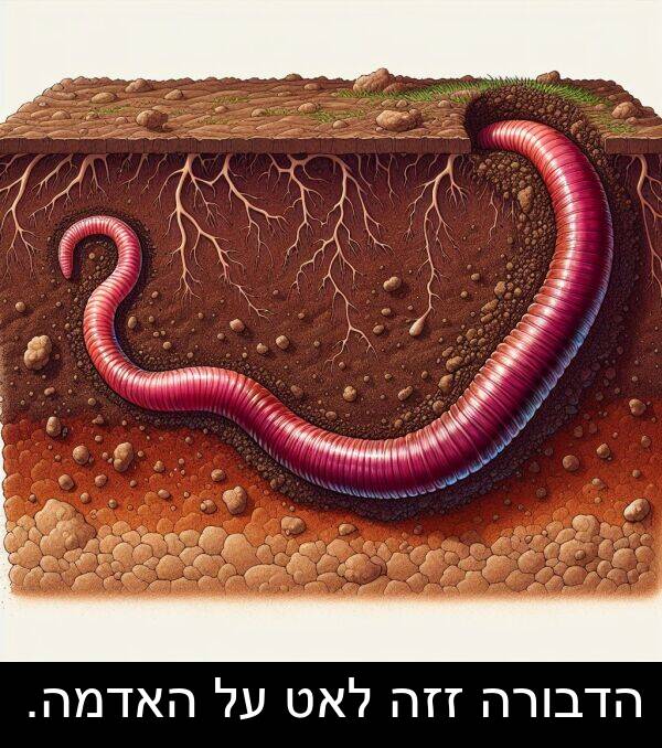 האדמה: הדבורה זזה לאט על האדמה.