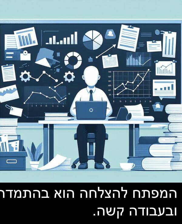 קשה: המפתח להצלחה הוא בהתמדה ובעבודה קשה.
