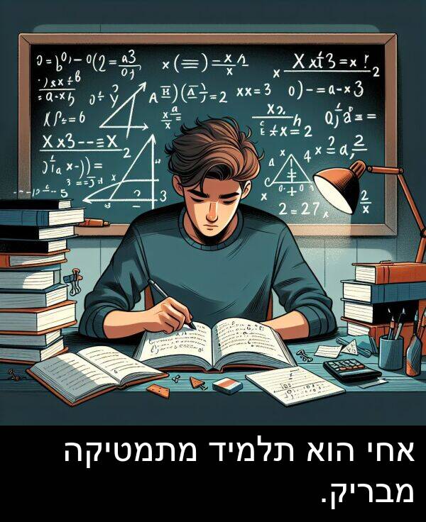 מבריק: אחי הוא תלמיד מתמטיקה מבריק.
