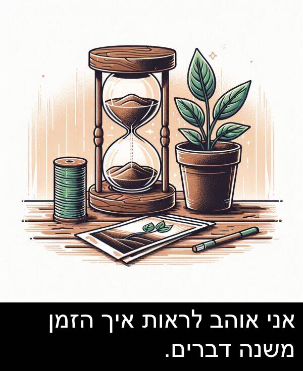 דברים: אני אוהב לראות איך הזמן משנה דברים.