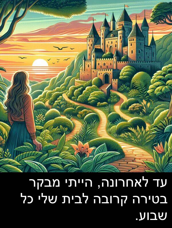 מבקר: עד לאחרונה, הייתי מבקר בטירה קרובה לבית שלי כל שבוע.