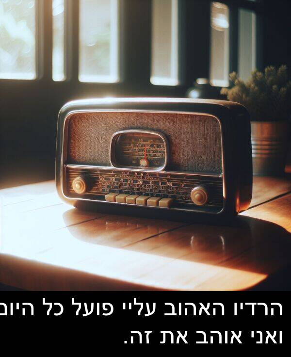 פועל: הרדיו האהוב עליי פועל כל היום ואני אוהב את זה.
