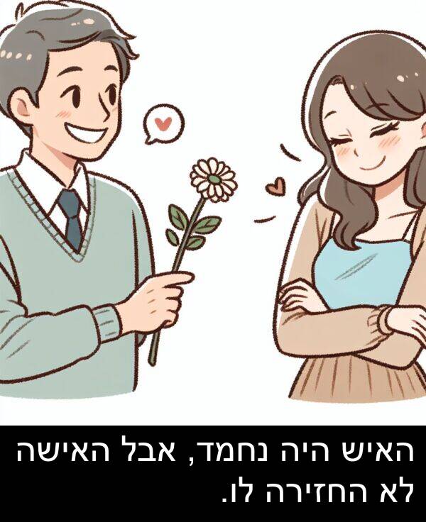 אבל: האיש היה נחמד, אבל האישה לא החזירה לו.