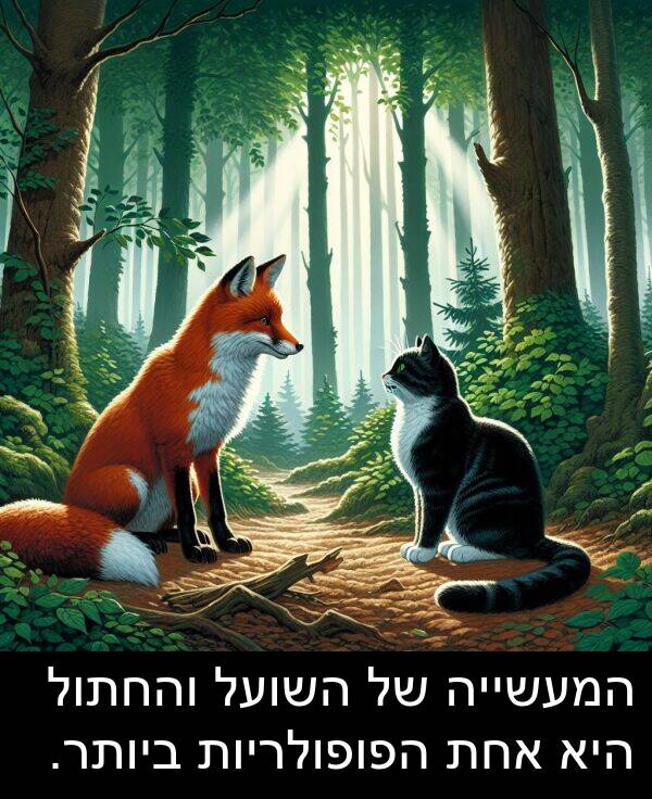 אחת: המעשייה של השועל והחתול היא אחת הפופולריות ביותר.