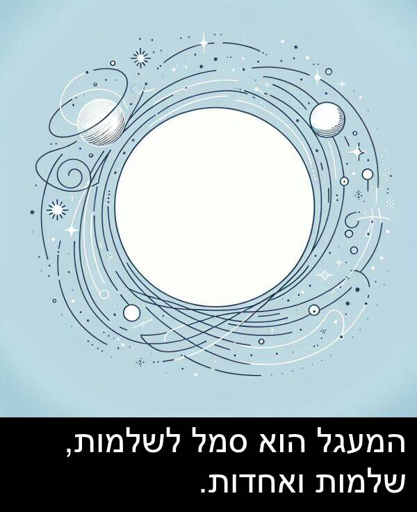 סמל: המעגל הוא סמל לשלמות, שלמות ואחדות.