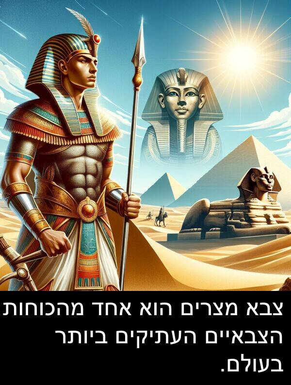צבא: צבא מצרים הוא אחד מהכוחות הצבאיים העתיקים ביותר בעולם.