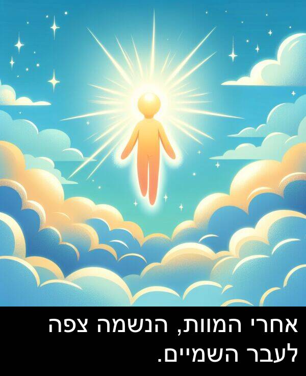 אחרי: אחרי המוות, הנשמה צפה לעבר השמיים.