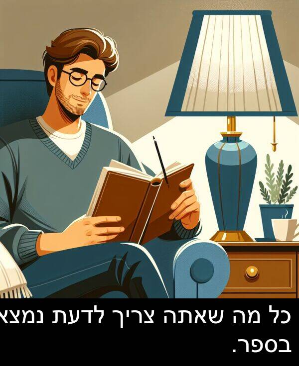 צריך: כל מה שאתה צריך לדעת נמצא בספר.