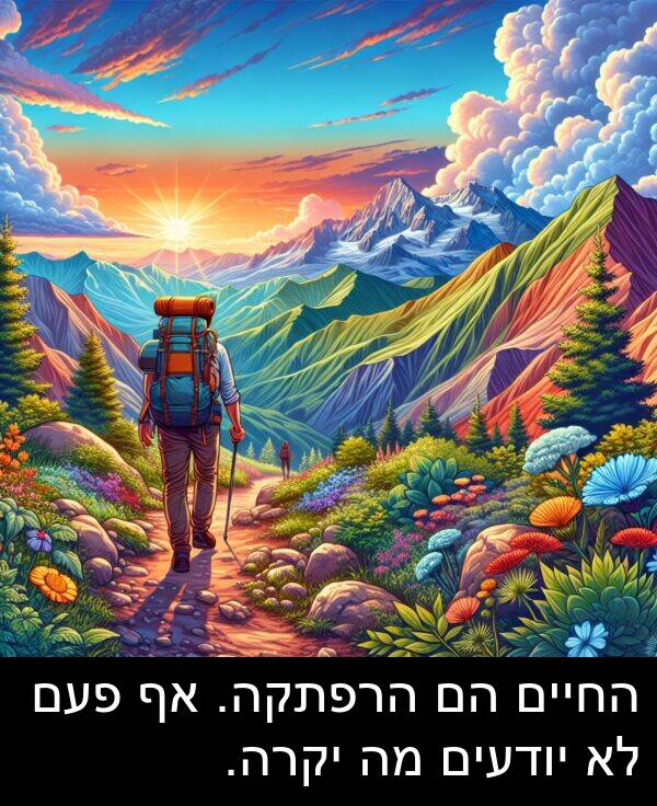 פעם: החיים הם הרפתקה. אף פעם לא יודעים מה יקרה.