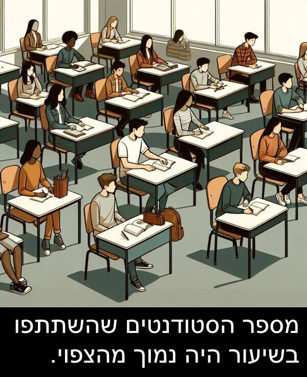 נמוך: מספר הסטודנטים שהשתתפו בשיעור היה נמוך מהצפוי.