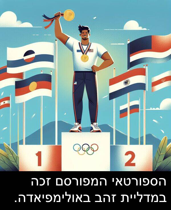 באולימפיאדה: הספורטאי המפורסם זכה במדליית זהב באולימפיאדה.