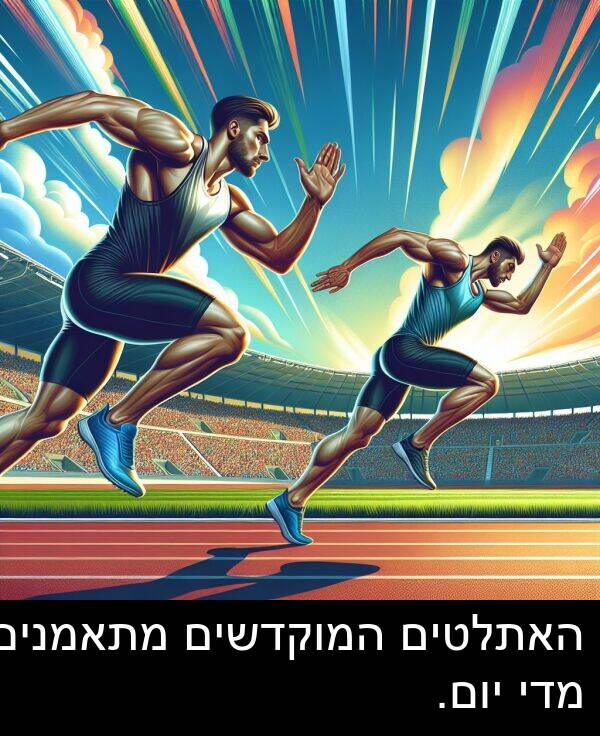 מדי: האתלטים המוקדשים מתאמנים מדי יום.