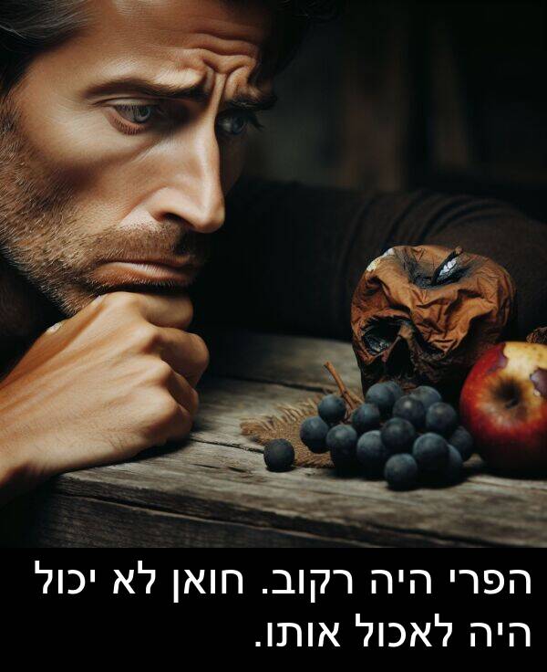 אותו: הפרי היה רקוב. חואן לא יכול היה לאכול אותו.