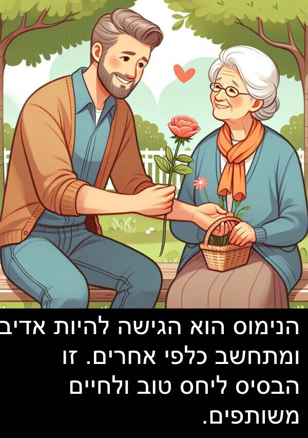 אדיב: הנימוס הוא הגישה להיות אדיב ומתחשב כלפי אחרים. זו הבסיס ליחס טוב ולחיים משותפים.