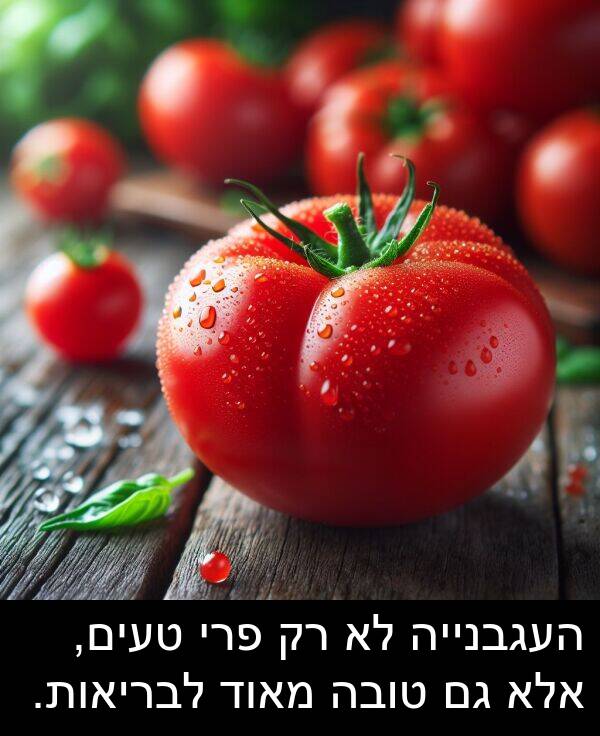 טעים: העגבנייה לא רק פרי טעים, אלא גם טובה מאוד לבריאות.