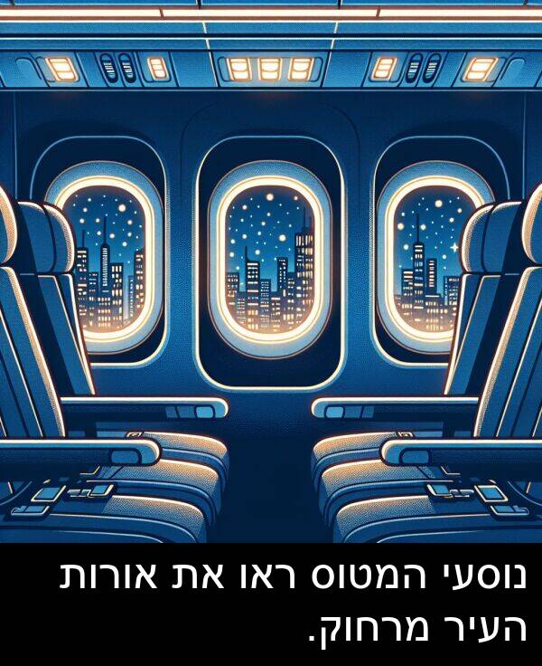 אורות: נוסעי המטוס ראו את אורות העיר מרחוק.