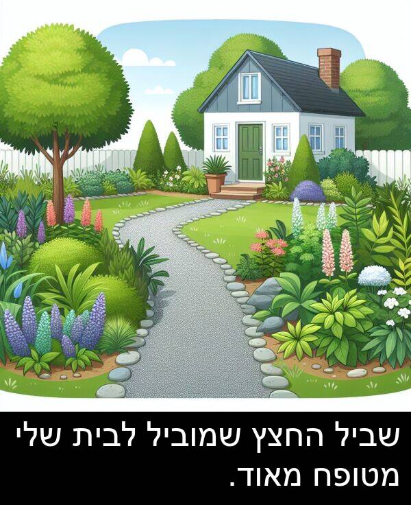 שביל: שביל החצץ שמוביל לבית שלי מטופח מאוד.