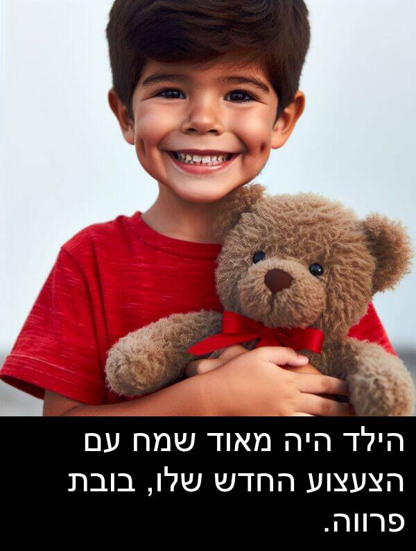 פרווה: הילד היה מאוד שמח עם הצעצוע החדש שלו, בובת פרווה.