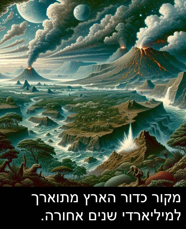 אחורה: מקור כדור הארץ מתוארך למיליארדי שנים אחורה.