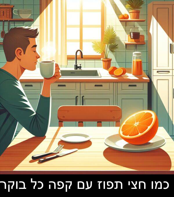 קפה: כמו חצי תפוז עם קפה כל בוקר.