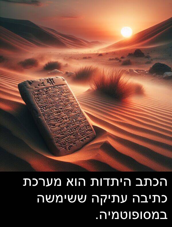 מערכת: הכתב היתדות הוא מערכת כתיבה עתיקה ששימשה במסופוטמיה.