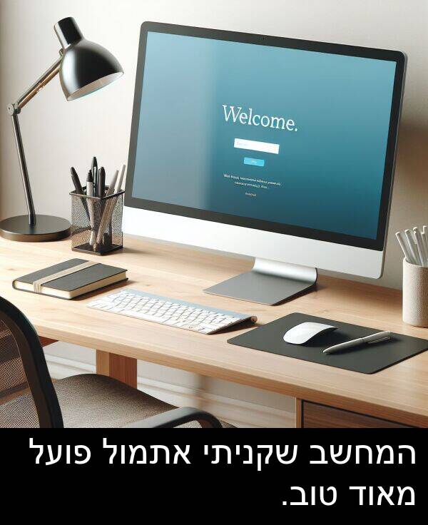 פועל: המחשב שקניתי אתמול פועל מאוד טוב.