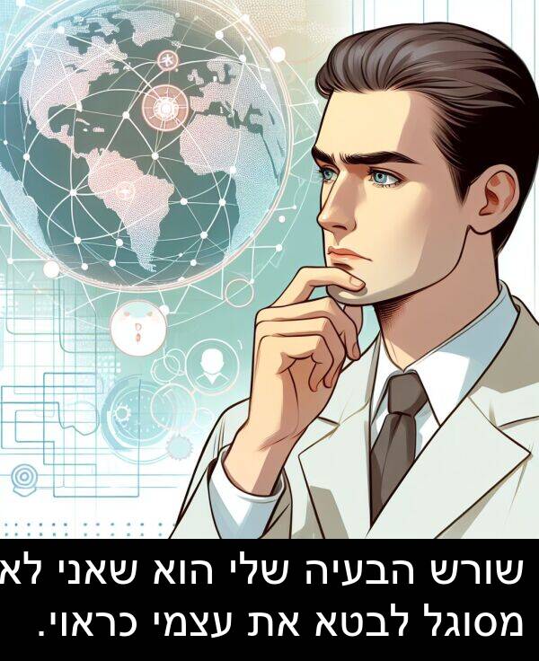 עצמי: שורש הבעיה שלי הוא שאני לא מסוגל לבטא את עצמי כראוי.