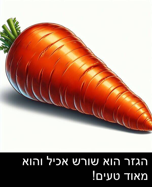 טעים: הגזר הוא שורש אכיל והוא מאוד טעים!