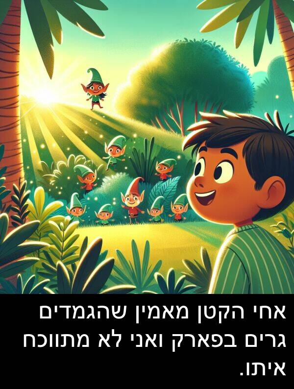 מאמין: אחי הקטן מאמין שהגמדים גרים בפארק ואני לא מתווכח איתו.