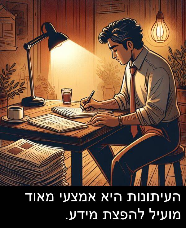 העיתונות: העיתונות היא אמצעי מאוד מועיל להפצת מידע.