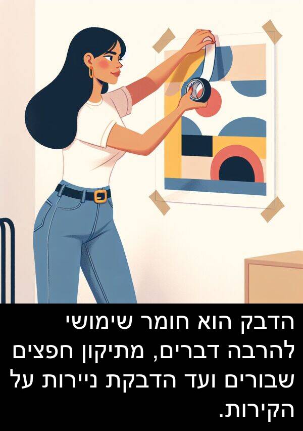 דברים: הדבק הוא חומר שימושי להרבה דברים, מתיקון חפצים שבורים ועד הדבקת ניירות על הקירות.