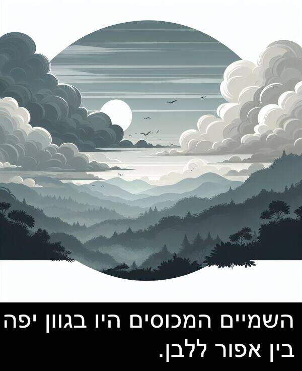 בגוון: השמיים המכוסים היו בגוון יפה בין אפור ללבן.