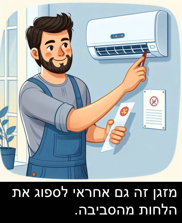 אחראי: מזגן זה גם אחראי לספוג את הלחות מהסביבה.